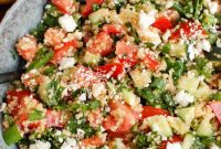 Feta Quinoa Bowl with Tomato Cucumber