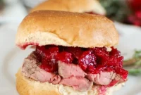 Juicy Tenderloin Sliders with Bright Cranberry Orange Relish