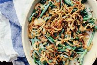 Creamy Green Bean Casserole with Golden Crispy Onions