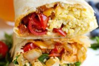 Hearty Vegetarian Breakfast Egg Burritos