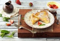 Velvet Strawberry Mascarpone French Toast