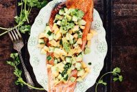 Grilled Salmon with Summer Bloom Salsa