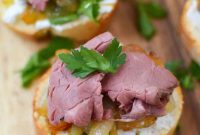 Gourmet Beef Crostini with Sweet Onion Jam