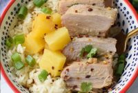 Pineapple Infused Slow Cooker Pork Loin