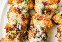 Golden Garlic Parmesan Chicken Skewers