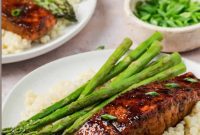 Sticky Bourbon Salmon