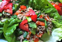 Zesty Thai Turkey Lettuce Cups