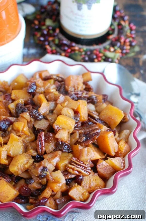 Golden Butternut Apple Bake 4 Butternut Squash Apple Bake in dish