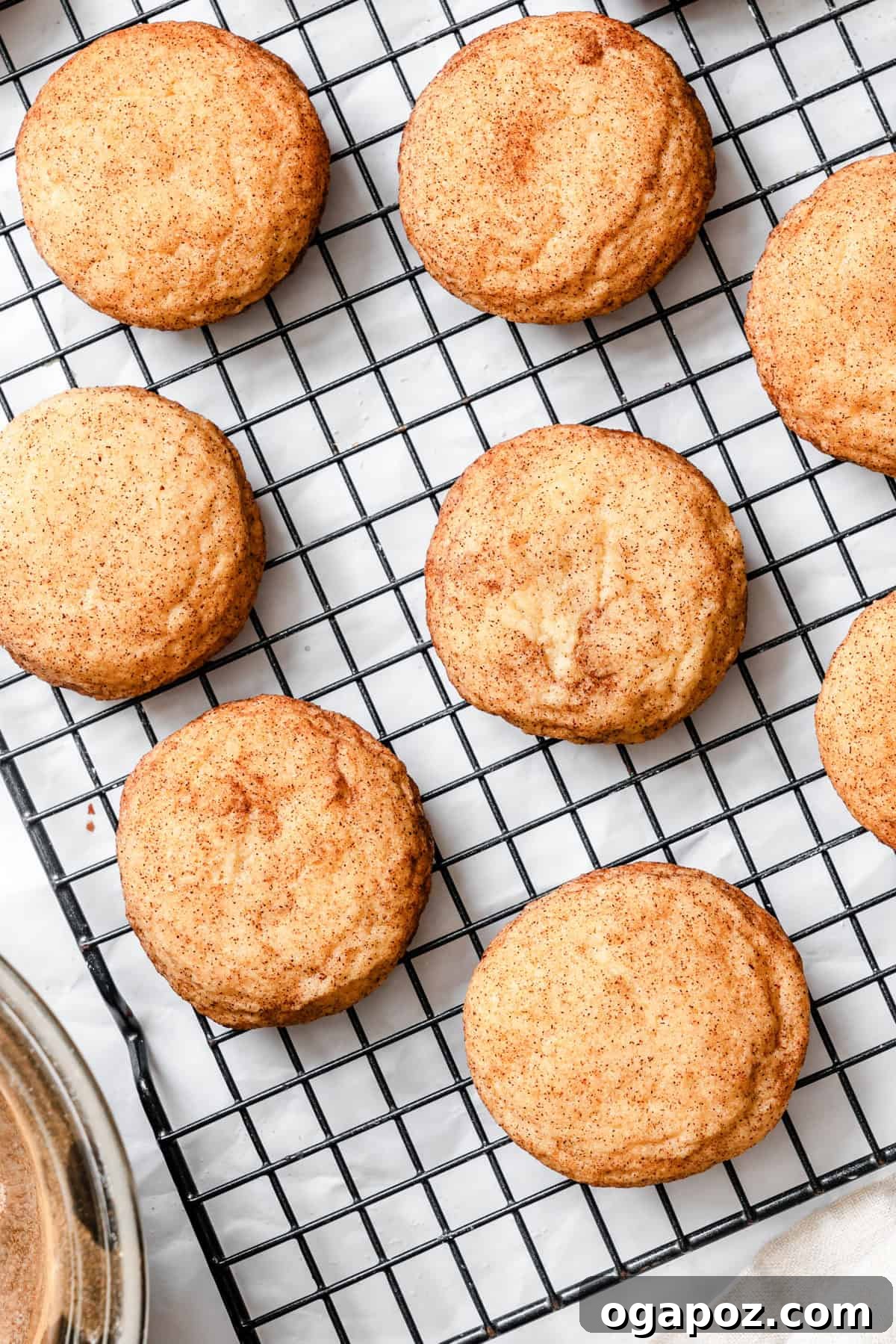 Effortless Snickerdoodles 4 Easy Snickerdoodle Recipe on baking rack