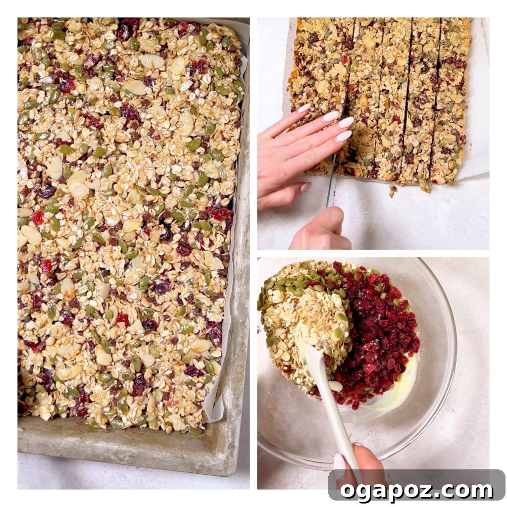 Simply Delicious Wholesome Granola Bars 3 Mixing bowl with ingredients for making homemade granola bars.
