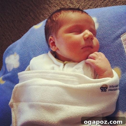 Unveiling Andrew 5 Close up photo of baby Andrew's adorable sleeping face