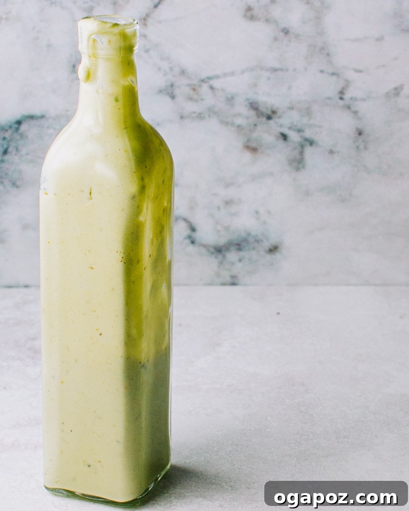 Velvet Avocado Crema 2 Avocado crema in a bottle.