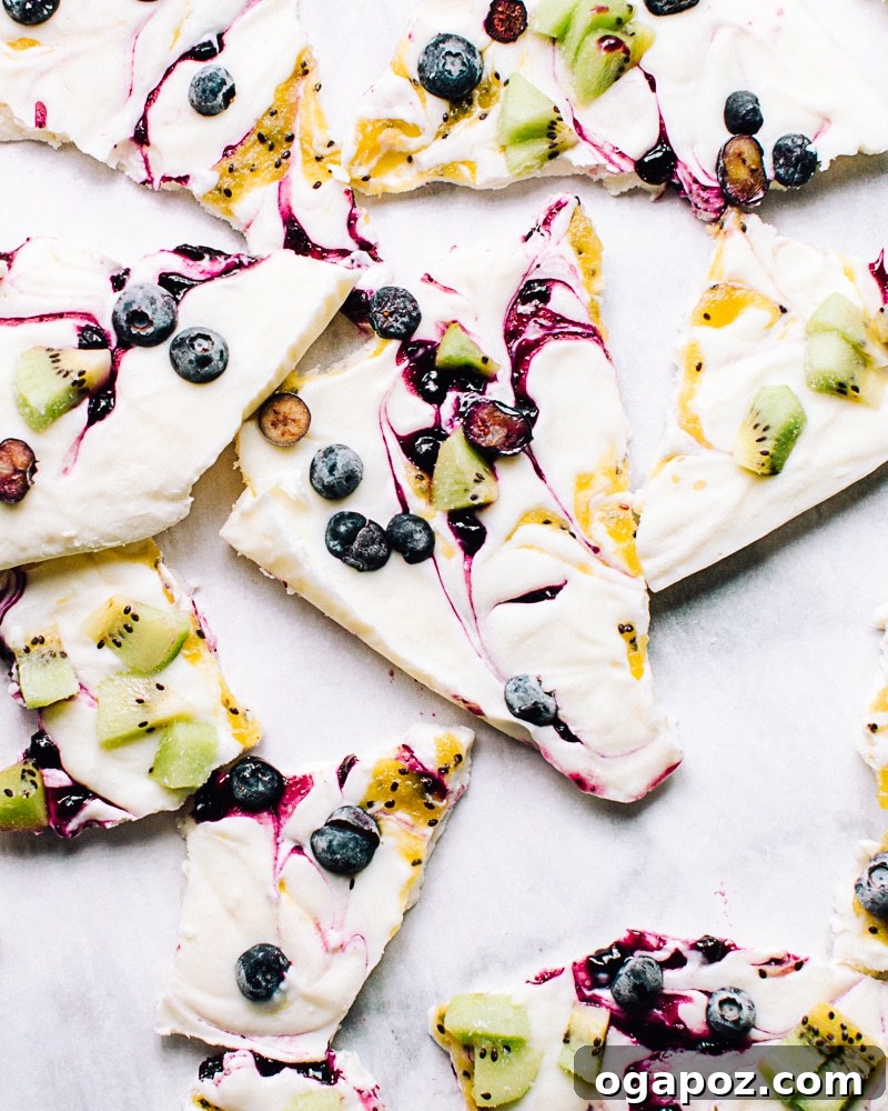 Refreshing Yogurt Delights 2 How to Make Frozen Yogurt Bark - A visually stunning and healthy frozen dessert.