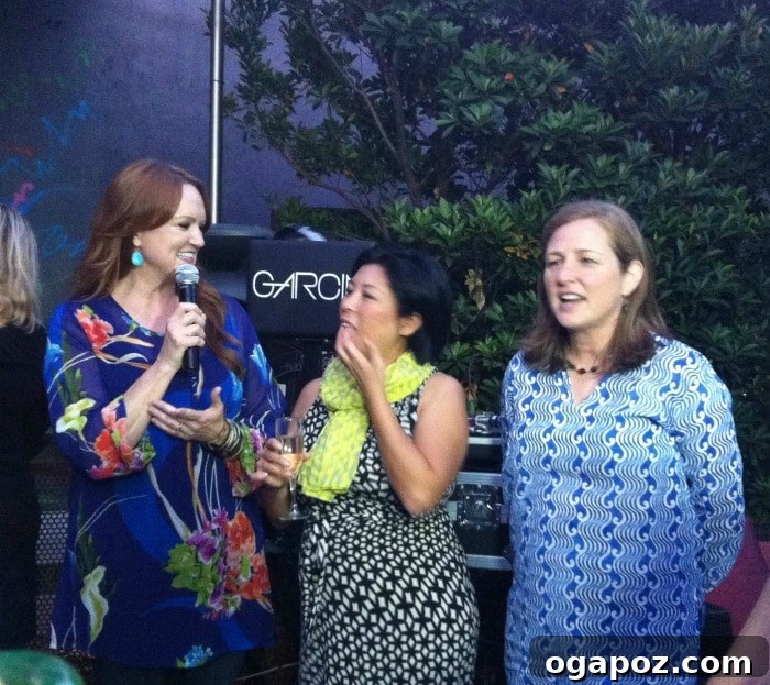 Vibrant Cucumber Tomato Salad with Zesty Dill Yogurt 9 Ree Drummond posing with food bloggers at an event