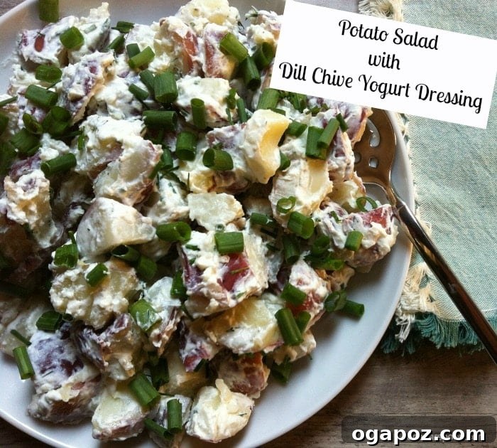 Creamy Dill Chive Yogurt Potato Salad 2 Potato Salad with Dill Chive Yogurt Dressing