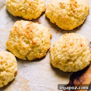 Fluffy buttermilk drop biscuits.