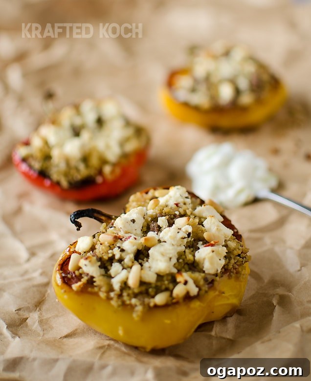35 Vibrant Mediterranean Dishes 7 Mediterranean Lamb and Couscous Stuffed Peppers, colorful bell peppers filled with savory lamb and couscous