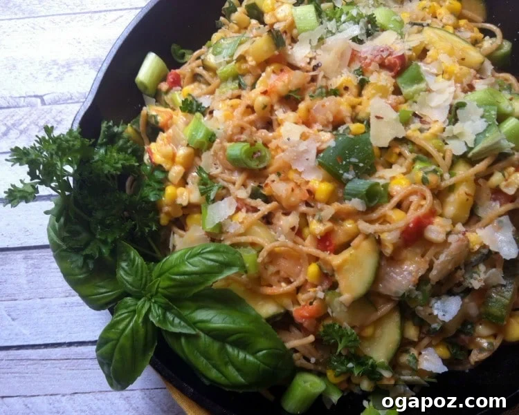 Garden Fresh Skillet Pasta 3 Garden Pasta Skillet