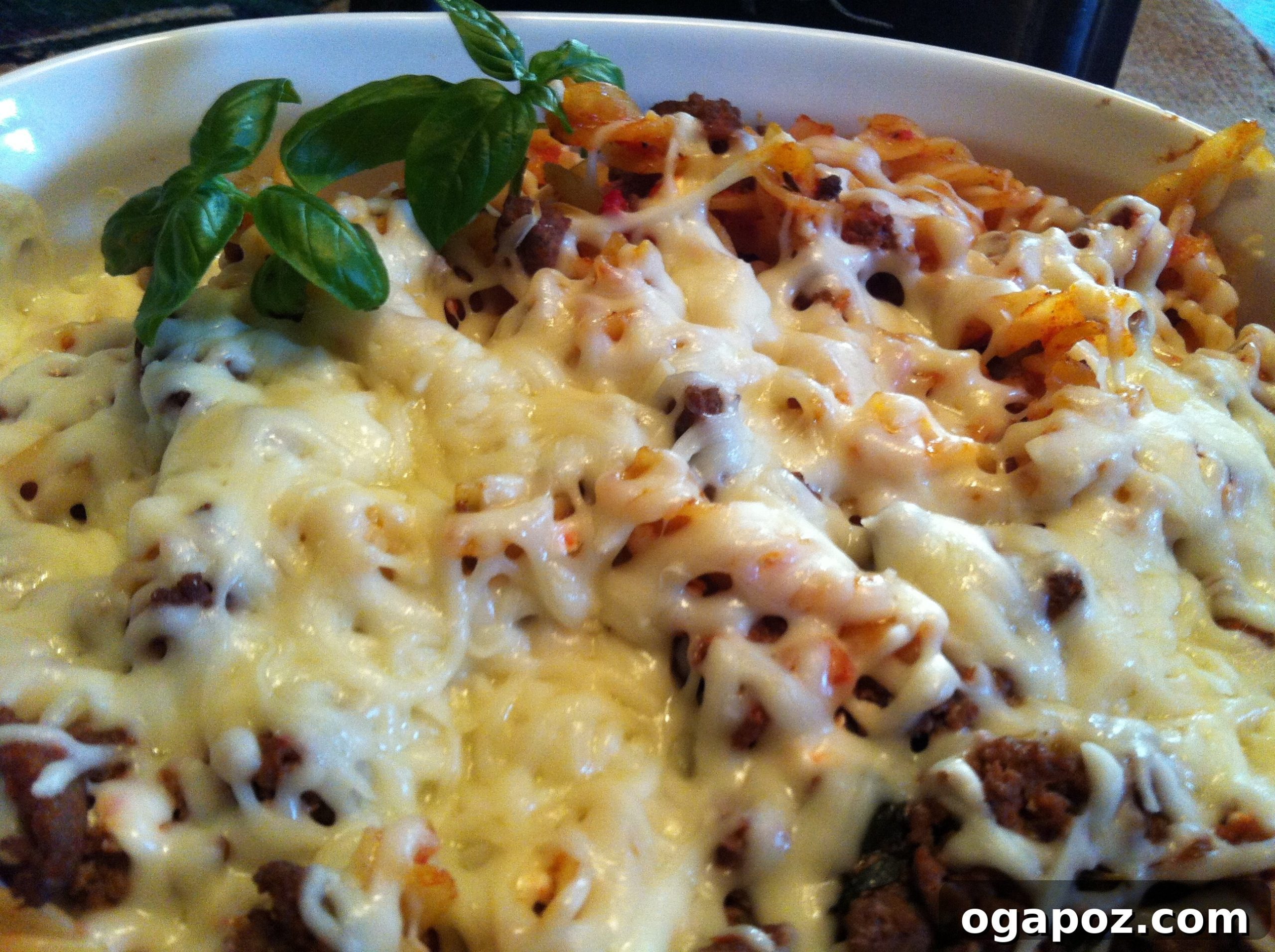 pasta bake Delicious and easy Italian pasta bake, a hearty family meal with melted cheese and rich sauce