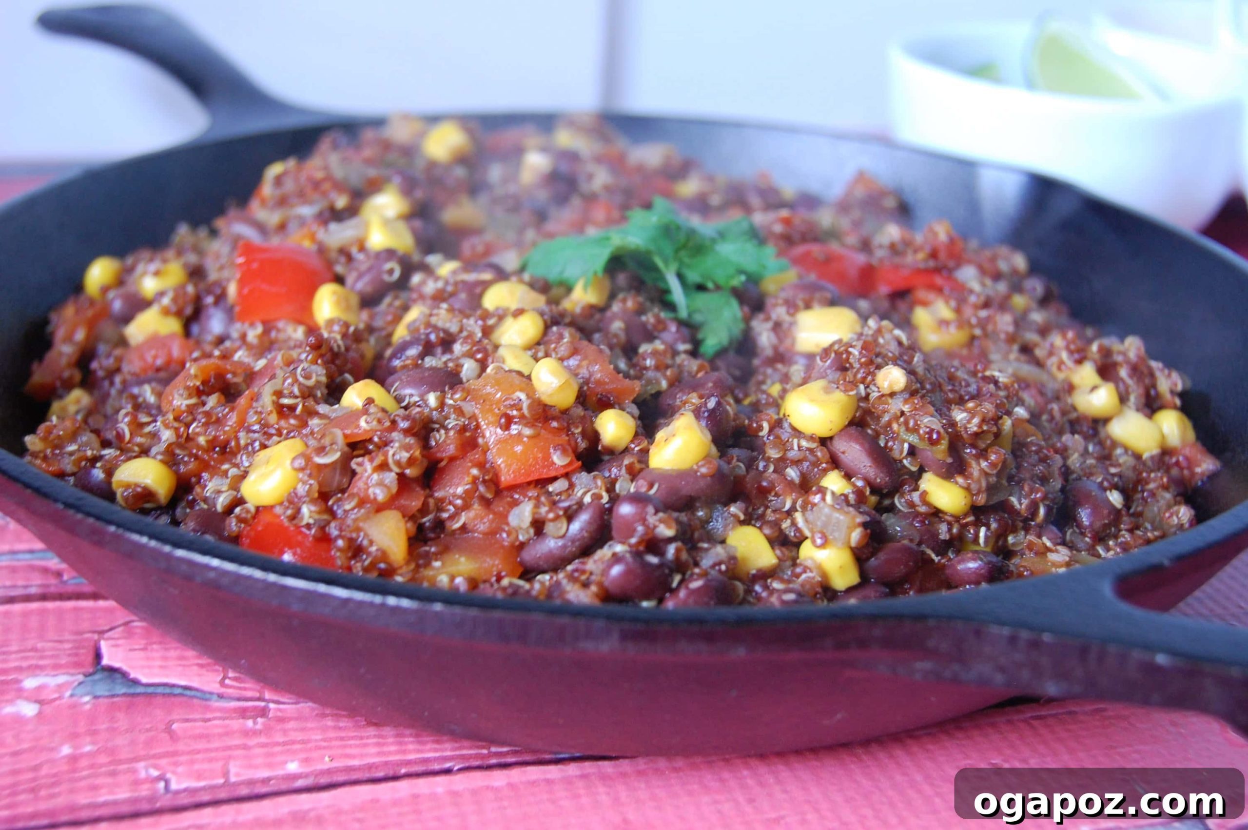 Hearty One-Pan Tex-Mex Quinoa 3 One Skillet Southwestern Quinoa - Ready to serve