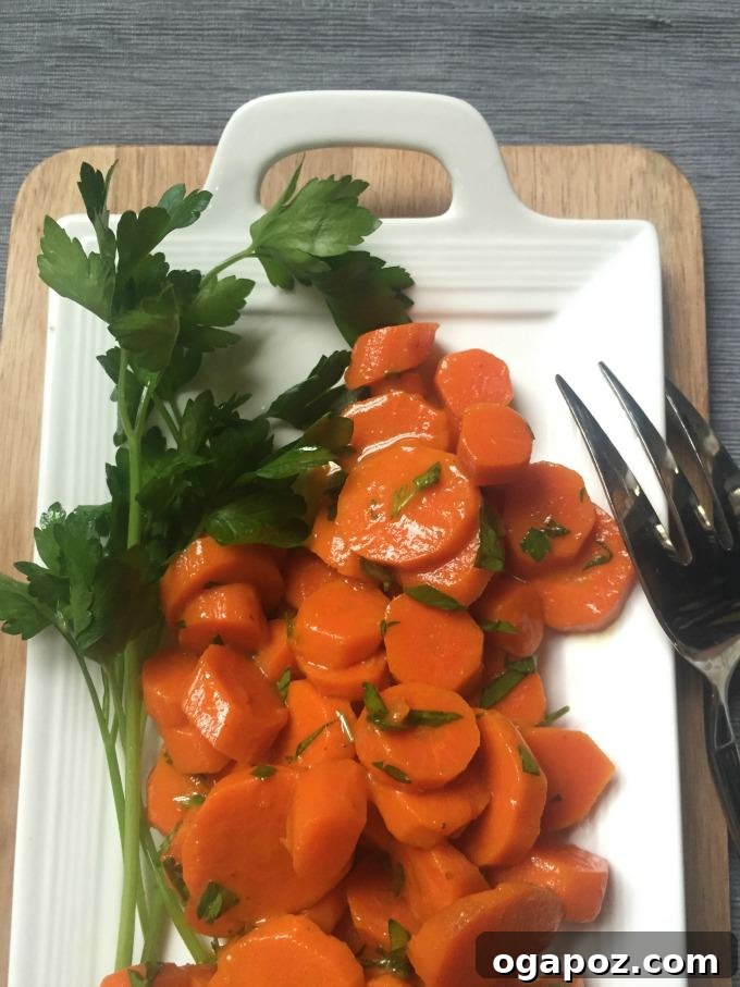 Sweet Glazed Carrots 2 Honey Glazed Carrots in a bowl, ready to be served