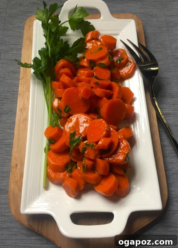 Sweet Glazed Carrots 5 Ingredients for Honey Glazed Carrots laid out on a table