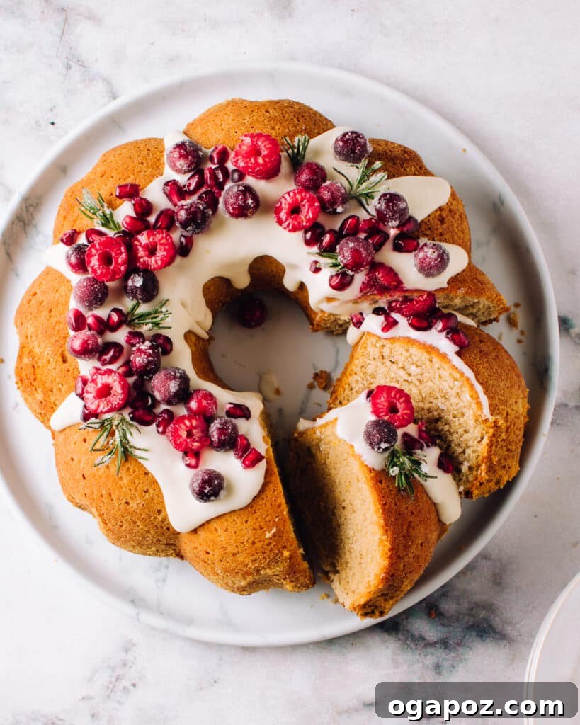 Yuletide Spice Bake 3 Bundt cake successfully removed from the pan, showing clean edges, illustrating the benefit of proper greasing and flouring techniques.