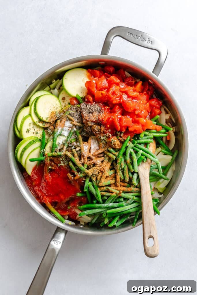 Lebanon's Garden Bounty 6 Lebanese Vegetables in a sauce pan during the sautéing process