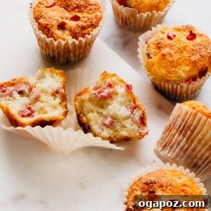 Rhubarb Muffins (With Greek Yogurt)