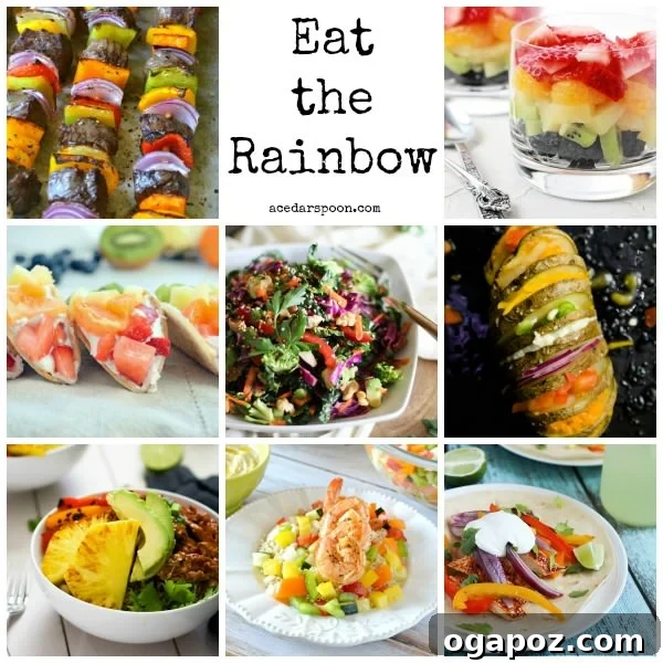 Color Your Plate 2 Eat the Rainbow - A colorful plate of fresh fruits and vegetables showcasing diverse hues for healthy eating