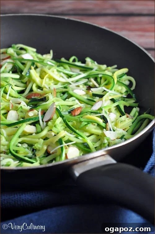 Color Your Plate 11 Skillet Zucchini Matchsticks, thinly sliced and sautéed zucchini