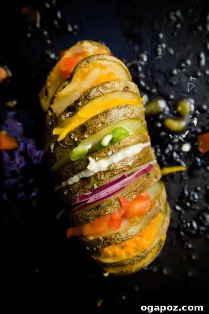 Color Your Plate 16 Rainbow Hasselback Potatoes, thinly sliced and colorful baked potatoes