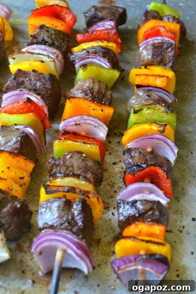 Color Your Plate 22 Steak Fajita Skewers with Cilantro Pesto, grilled and colorful