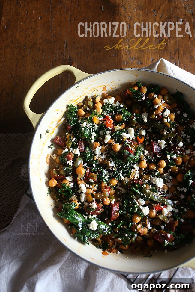 Color Your Plate 29 Chorizo Chickpea Skillet, a hearty one-pan meal