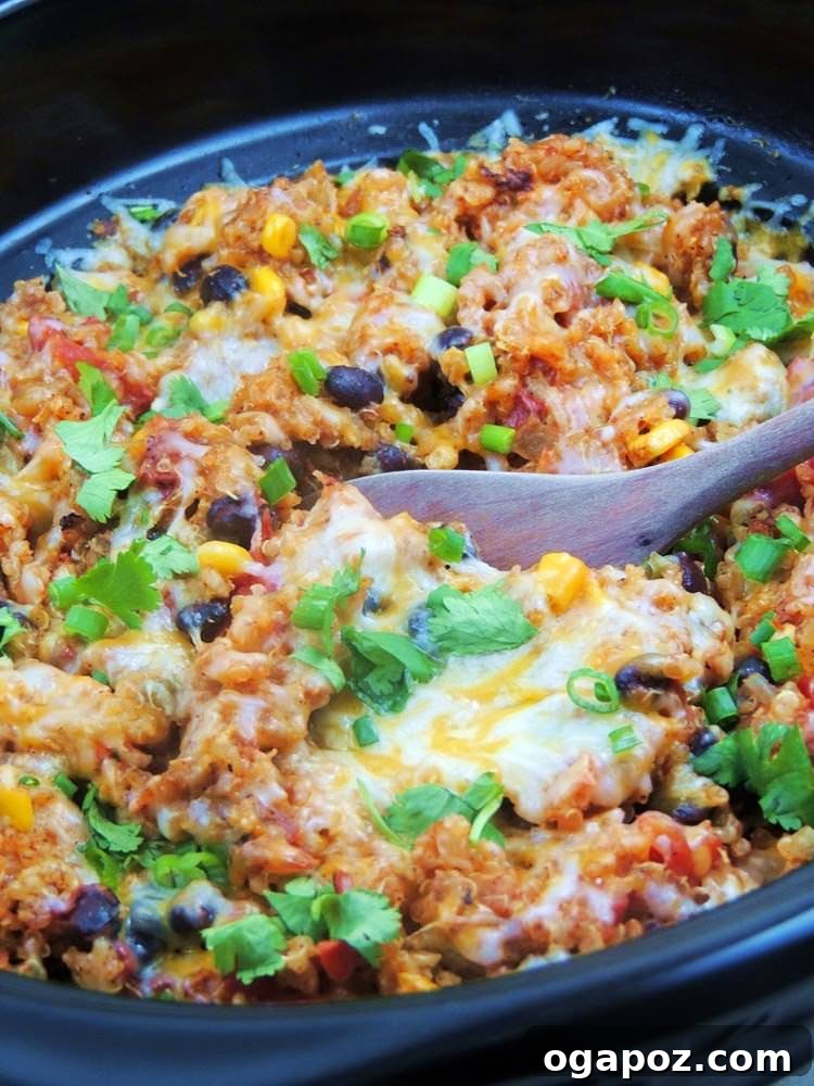 Color Your Plate 30 Slow Cooker Chicken Enchilada Quinoa, a flavorful and easy dinner
