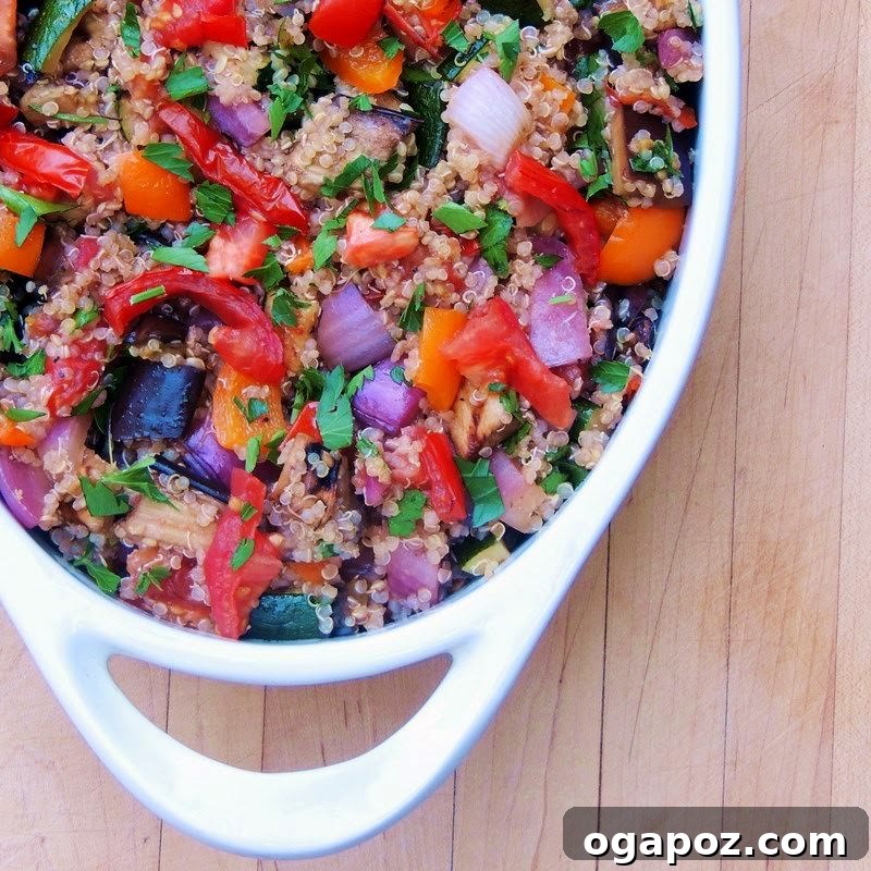 Color Your Plate 31 Grilled Ratatouille Quinoa, a healthy side dish or main course