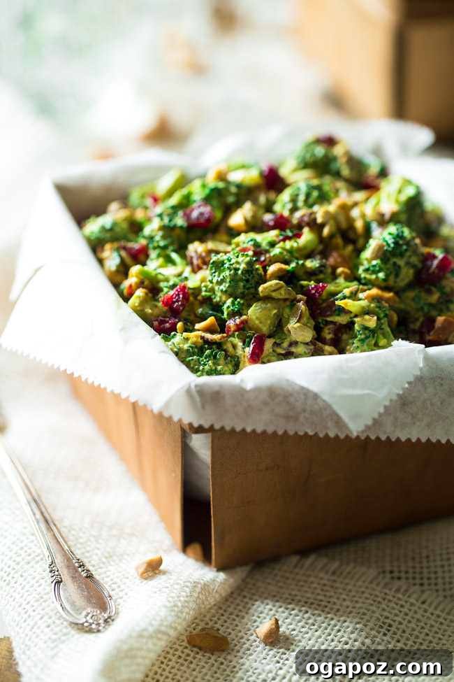 Color Your Plate 35 Broccoli Salad with Cashew Curry Dressing, a healthy and flavorful side