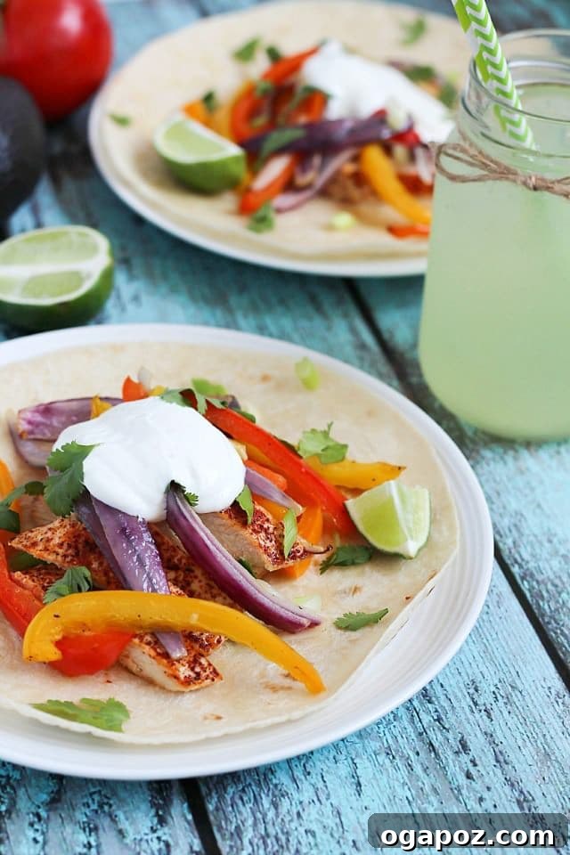 Color Your Plate 49 Quick and Easy Chicken Fajitas, a flavorful and colorful weeknight meal