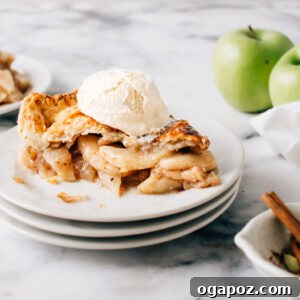 Chai-Spiced Apple Pie 7 A slice of Chai Apple Pie, showing the delectable apple and spice filling.