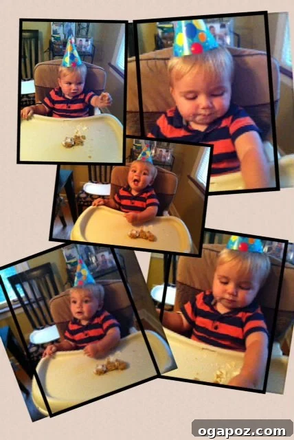 Will and his cake Will enjoying his first birthday chocolate cake, a moment of pure joy and sugar rush