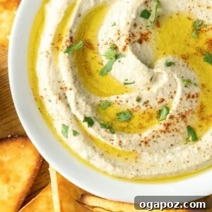 Smoky Roasted Eggplant Dip 12 Baba Ghanoush in a white bowl, garnished with herbs.
