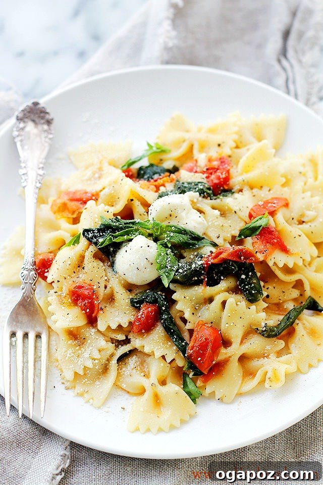 20 Effortless One-Pot Dinners 3 One-Pot-Caprese-Pasta-Recipe-Dinner-from-Diethood