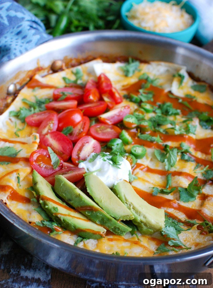 20 Effortless One-Pot Dinners 6 One Pot Beef Enchilada Casserole cooks in one pot to make the perfect quick and easy meal for back-to-school and those busy weeknights. It takes your favorite enchiladas and creates a casserole with ground beef, enchilada sauce, tortillas, vegetables and cheese. The kids and adults go crazy for this!