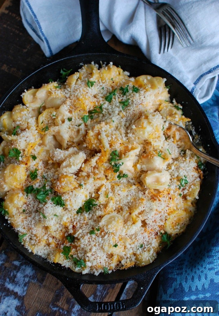 Golden Crusted Baked Mac and Cheese 2 Baked Mac and Cheese with Panko Bread Crumbs Recipe Cast Iron Skillet