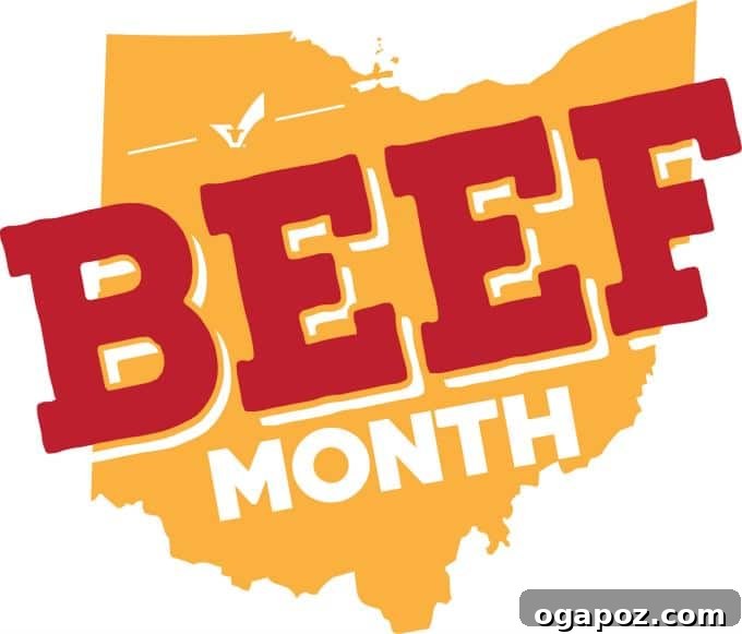 Zesty Mediterranean Steak Wraps with Cool Mint Yogurt 4 Promotional image for Ohio Beef Month, highlighting local beef farming.