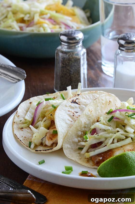 15 Epic Taco Recipes You Need to Try 11 Ancho-Garlic Fish Tacos with Citrus-Mango Cabbage Slaw
