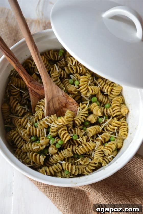 Irresistible Summer Pasta Salad Ideas 11 Spring Pea Pesto Pasta Salad with vibrant green color