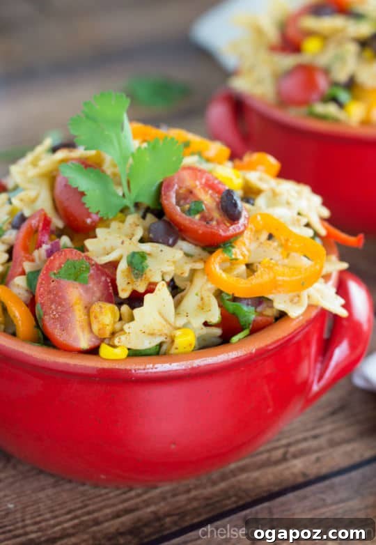 Irresistible Summer Pasta Salad Ideas 16 Southwest Pasta Salad with corn, beans, and cilantro