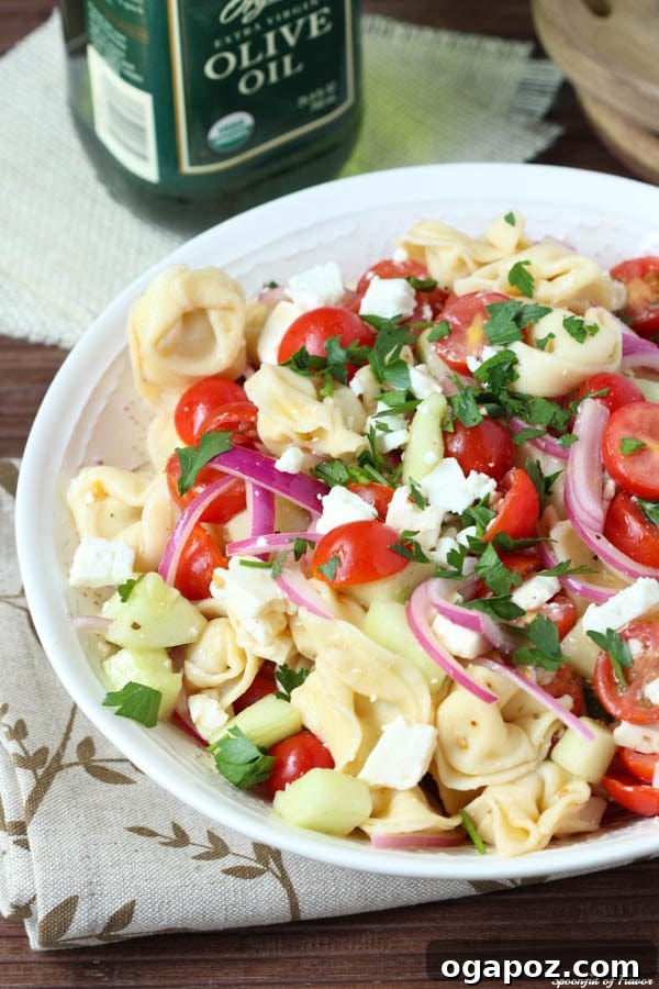 Irresistible Summer Pasta Salad Ideas 18 Tortellini Pasta Salad with garden fresh vegetables