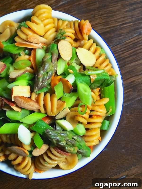 Irresistible Summer Pasta Salad Ideas 19 Asparagus Pasta Salad with Creamy Peanut Dressing